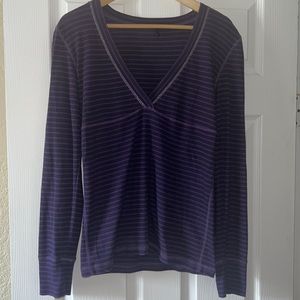 Benetton Purple Striped Tee - Long Sleeve